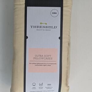 Threshold Ultrasoft King Size Pillowcases Yellow Cotton